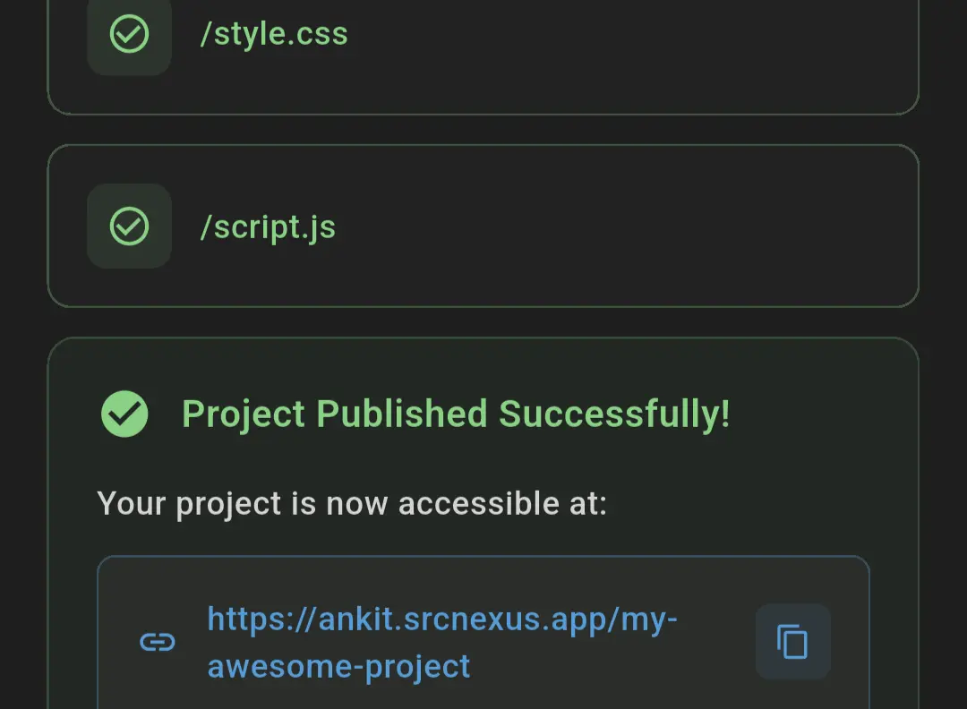 One-Click Publish & Deploy - SrcNexus Feature